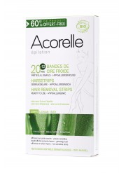 Bande de cire froide bio corps X20 + 12 Acorelle| Aroma Beauté Lyon 4