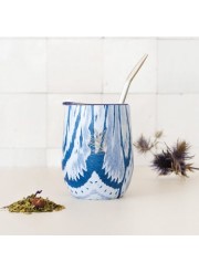 Calebasse isotherme bleu azteque et sa bombilla Orginal maté | Aroma