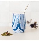 Calebasse isotherme bleu azteque et sa bombilla Orginal maté | Aroma