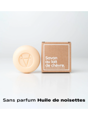 Savon au lait de chèvre sans parfum huile de noisettes - Amalthee