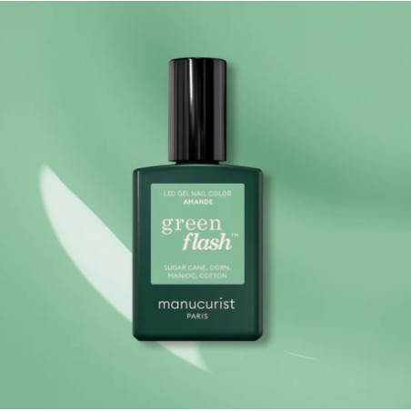 Vernis green flash Amande 15ml Manucurist | Aroma Beauté