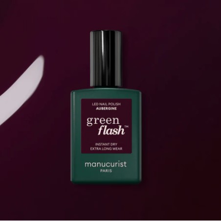 Vernis green flash Aubergine 15ml Manucurist | Aroma Beauté
