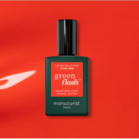 Vernis green flash Coral Reef 15ml Manucurist | Aroma Beauté
