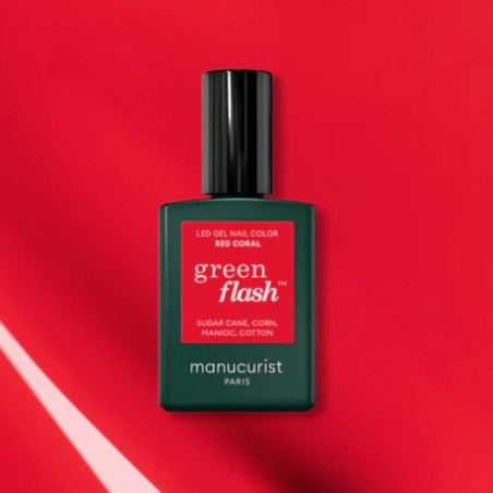 Vernis green flash Red Coral 15ml Manucurist | Aroma Beauté