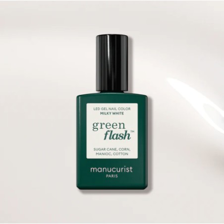 Vernis green flash Milky White 15ml Manucurist | Aroma Beauté