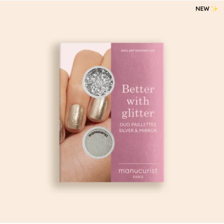 Duo paillette Silver et Mirror Manucurist | Aroma Beauté