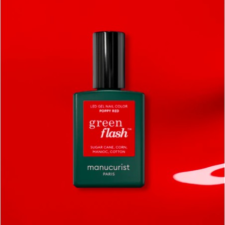 Vernis Green Flash Poppy Red 15ml | Manucurist