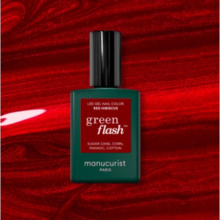 Vernis Green Flash RED HIBISCUS 15ml | Manucurist